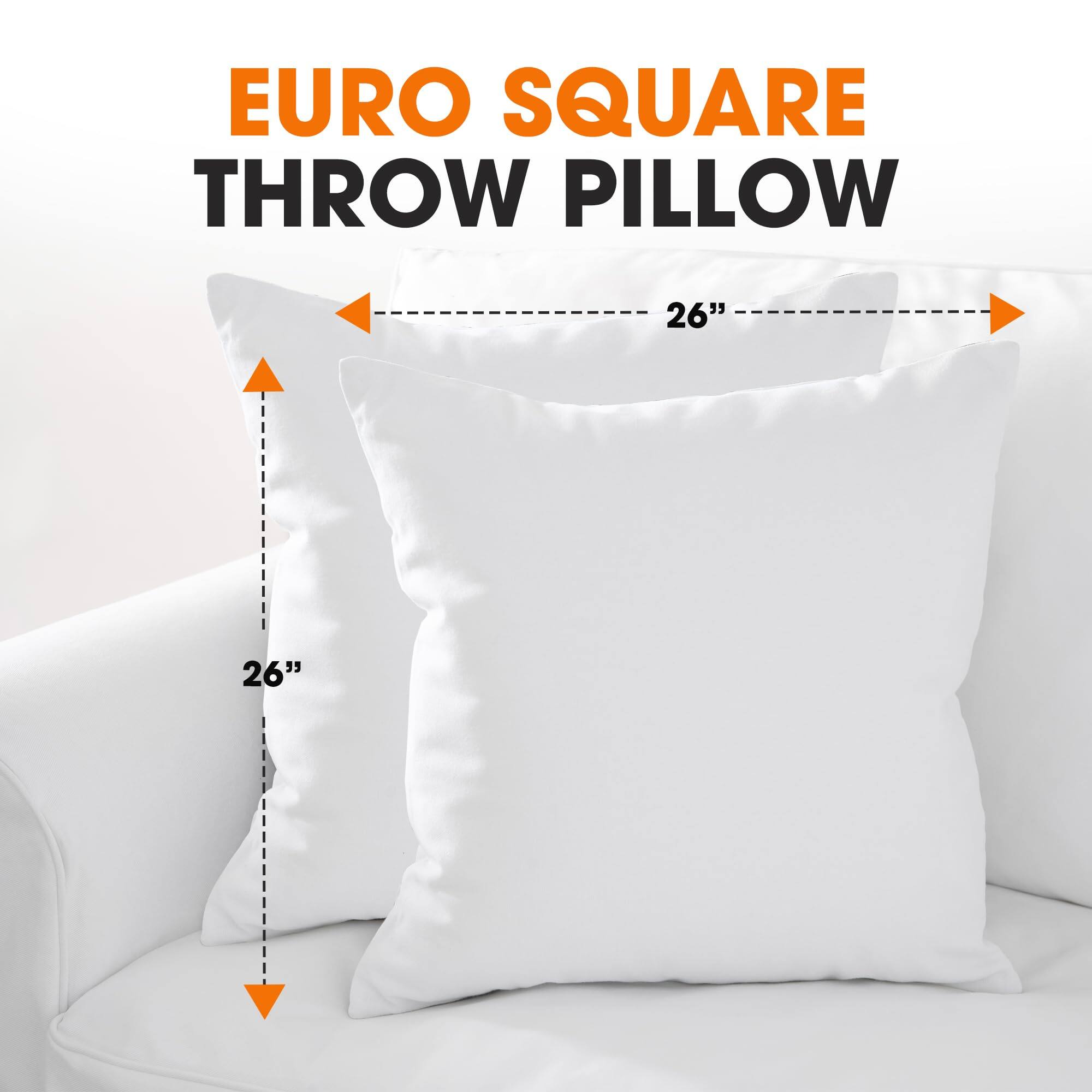 EURO SQUARE THROW PILLOW  
26" x 26"