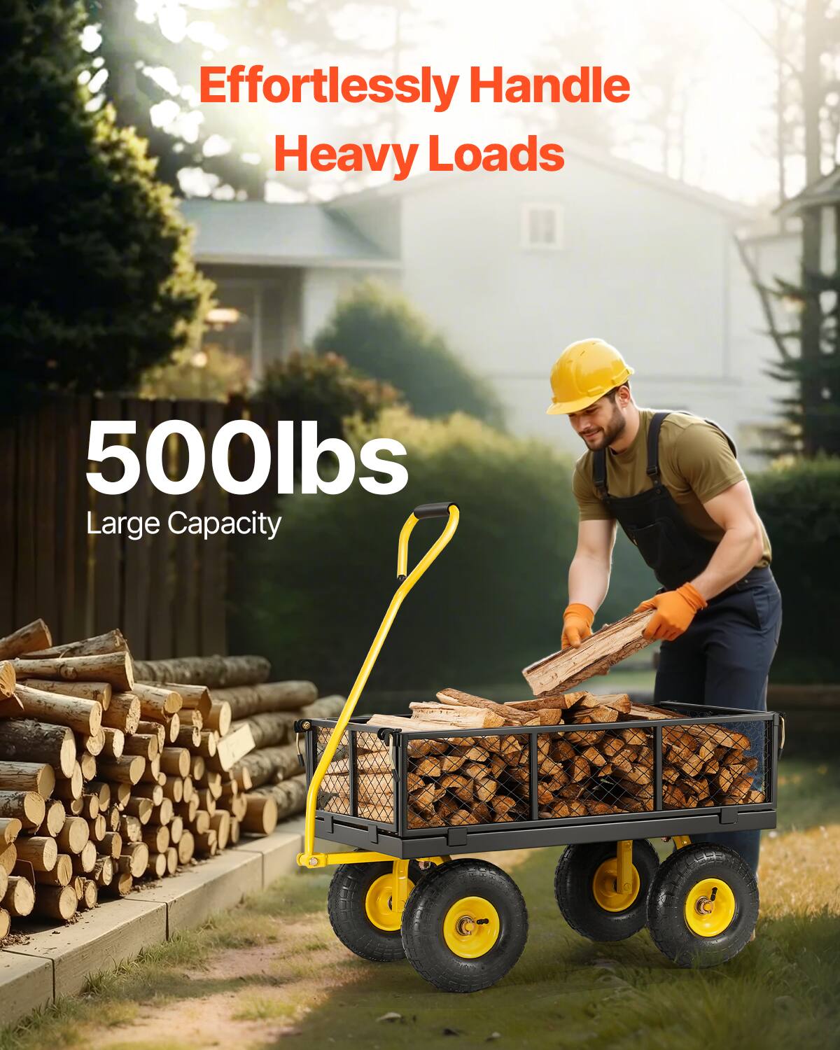 Effortlessly Handle Heavy Loads, 500lbs, Large Capacity
