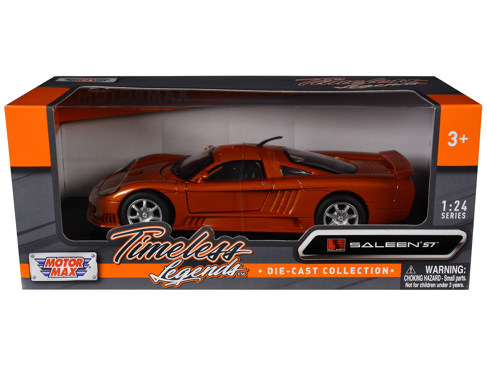MOTOR MAX  
Timeless Legends  
1:24 SERIES  
SALEEN S7  
DIE-CAST COLLECTION  

WARNING:  
TM CHOKING HAZARD - Small parts. Not for children under 3 years.