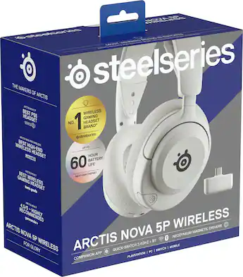 SteelSeries Arctis Nova 5P Wireless Over the Ear Gaming Headset SteelSeries Arctis Nova 5P Wireless Over the Ear Gaming Headset