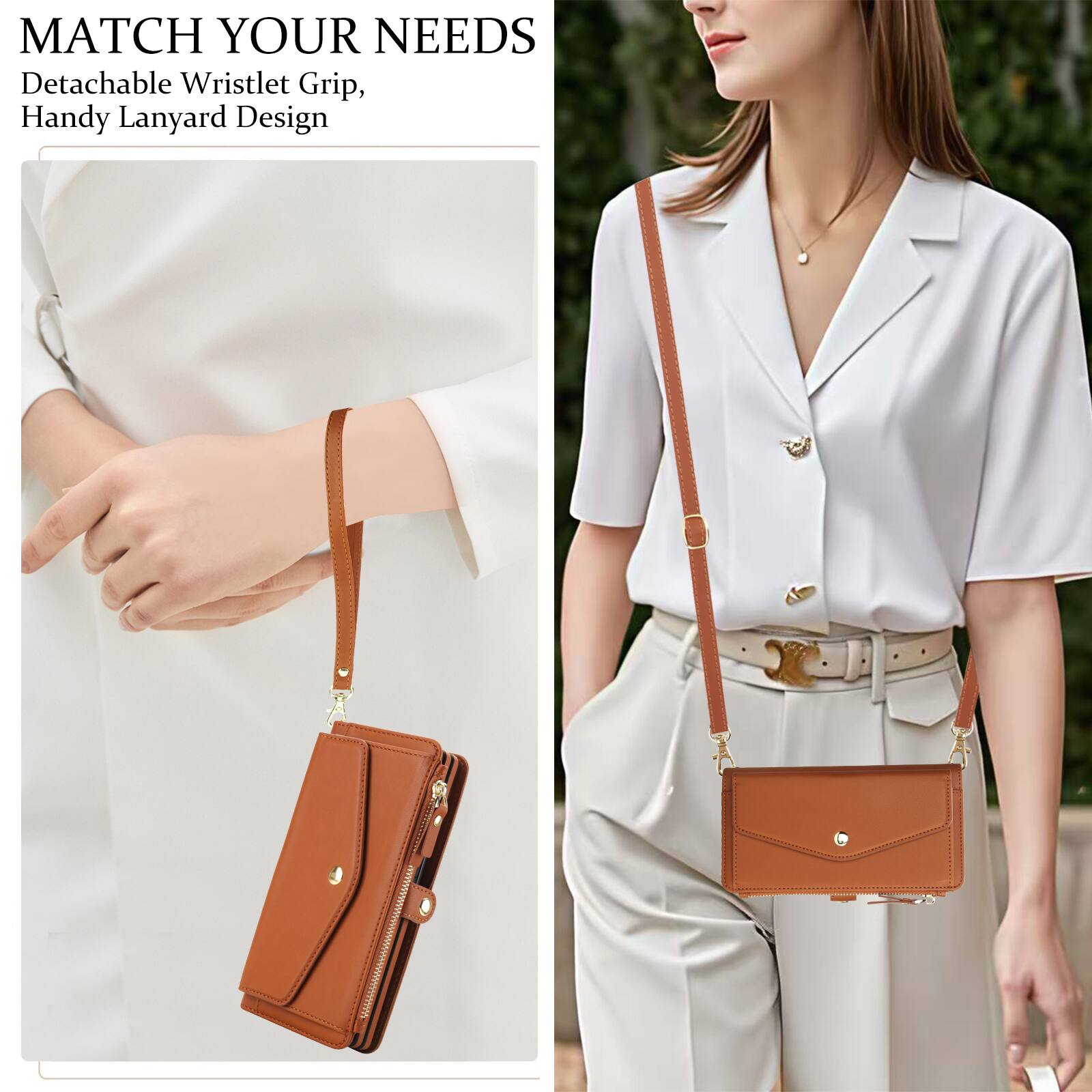 MATCH YOUR NEEDS  
Detachable Wristlet Grip,  
Handy Lanyard Design