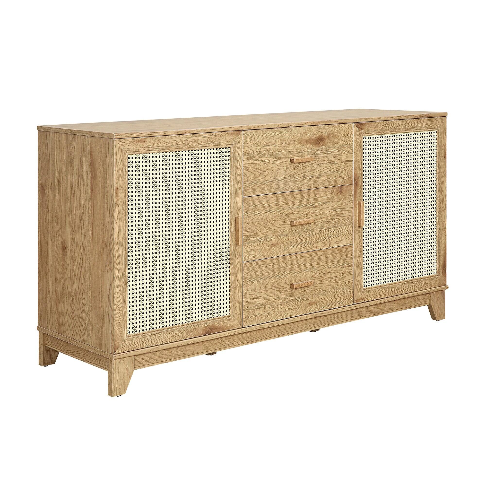 Alt View 7. Manhattan Comfort - Sheridan Mid-Century Modern 59" Sideboard - Natural.