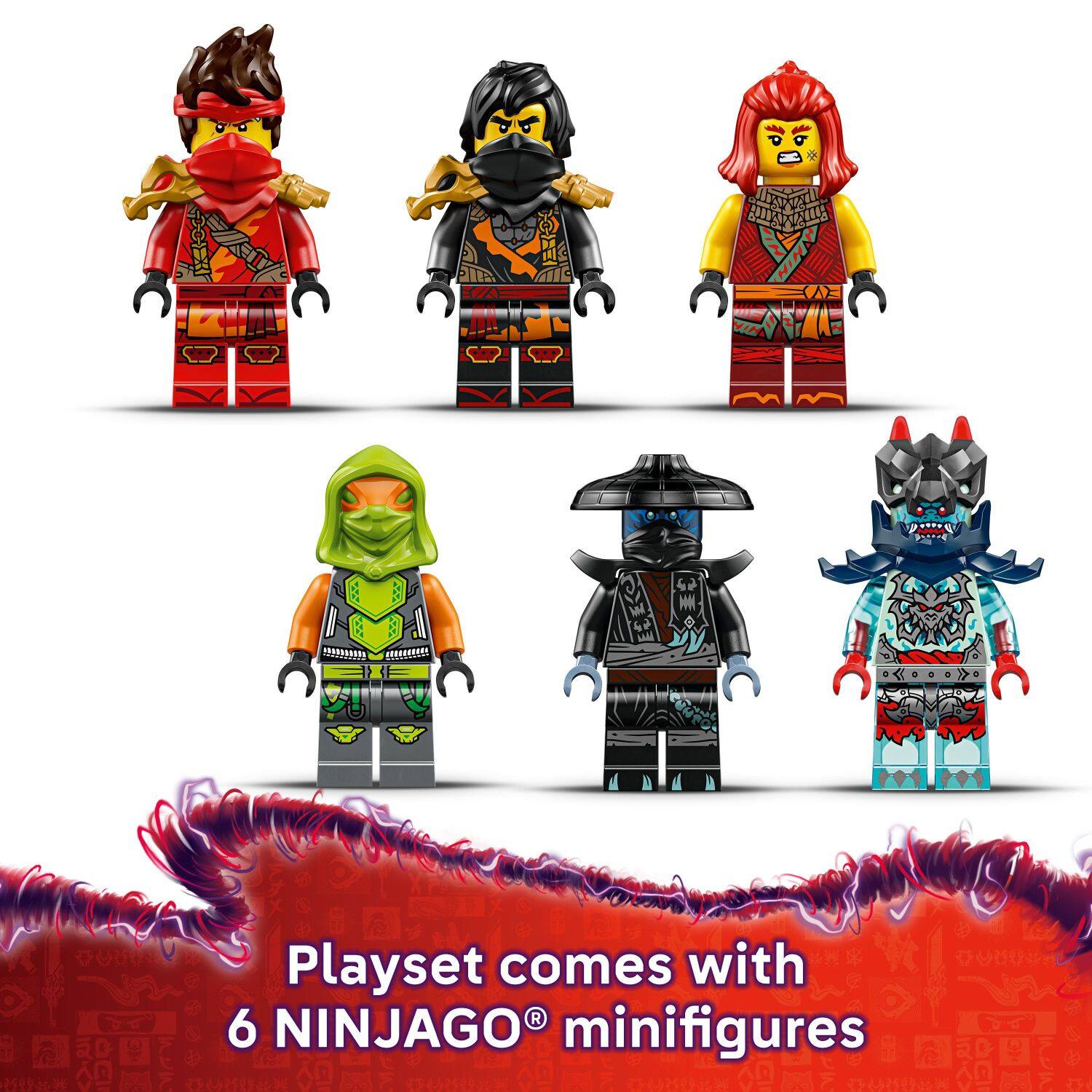 Playset comes with 6 NINJAGO minifigures
