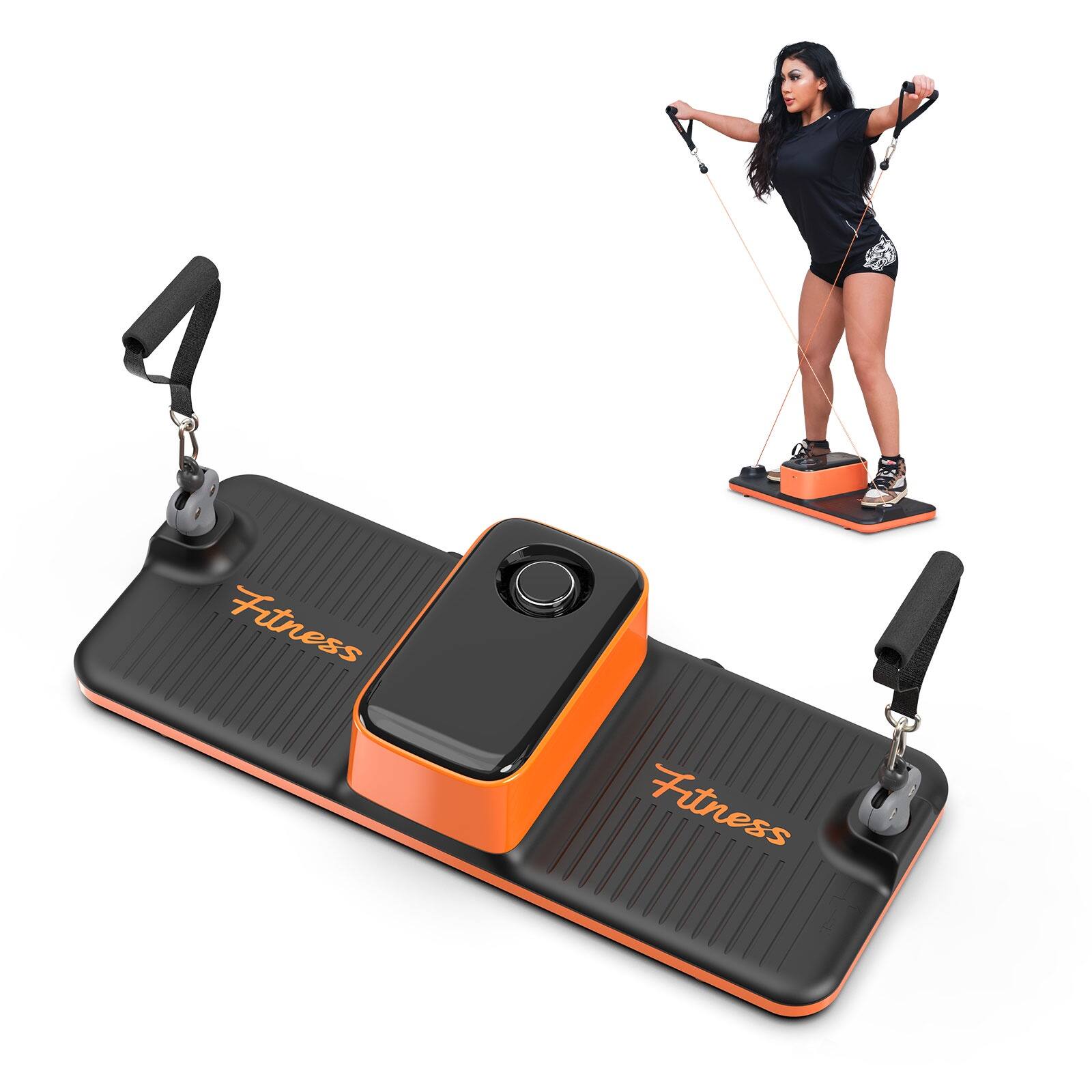 LICHICO - Smart Home Gym Cable Machine, 220LBS Full Body Strength Trainer, Replaces Dumbbells, Barbells, Weight Sets - Orange