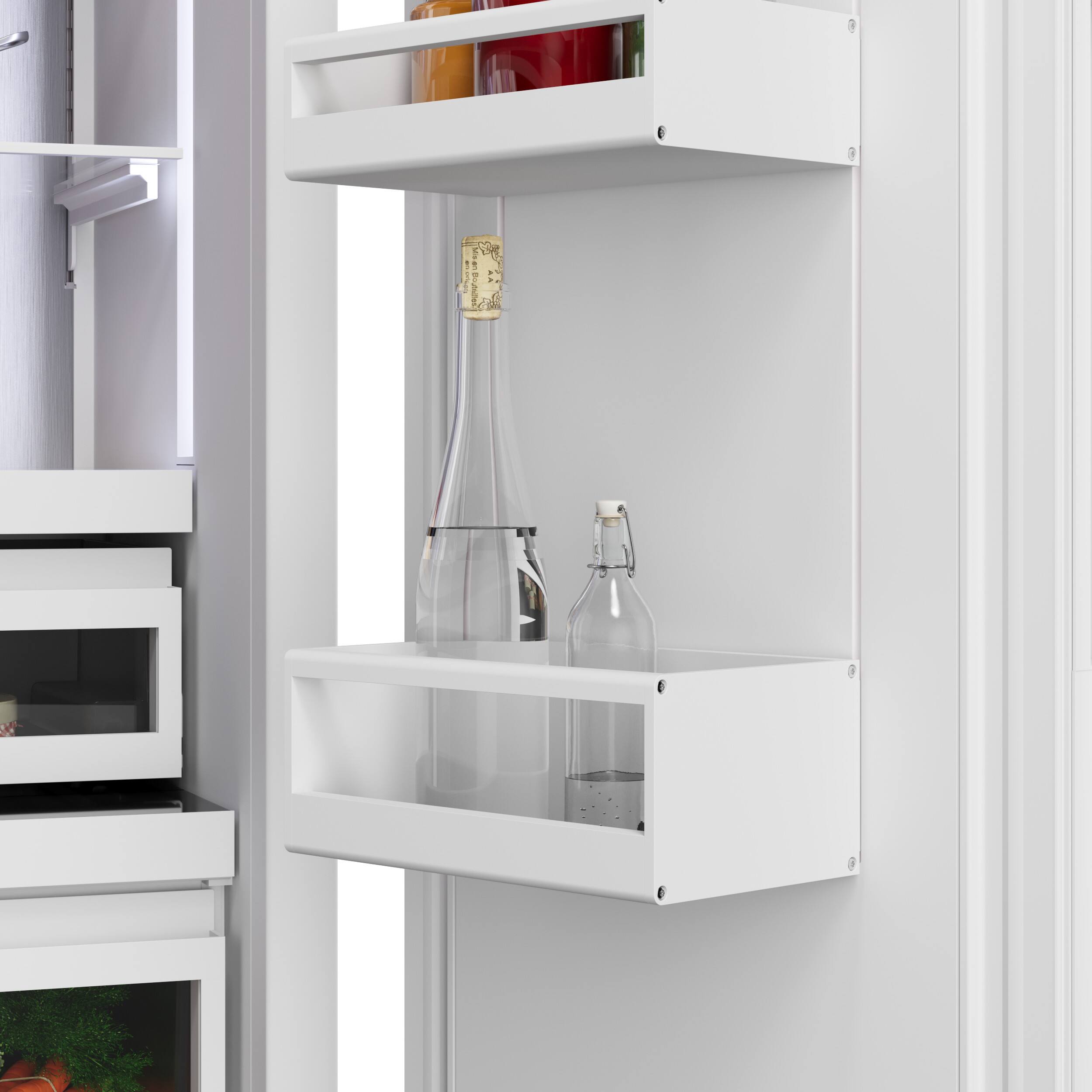 Alt View 2. Bosch - Benchmark Series 20.1 Cu. Ft. French Door Counter-Depth Smart Refrigerator - Custom Panel Ready.