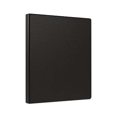 Front. Staples - 1/2" 3-Ring Non-View Binder - Black.