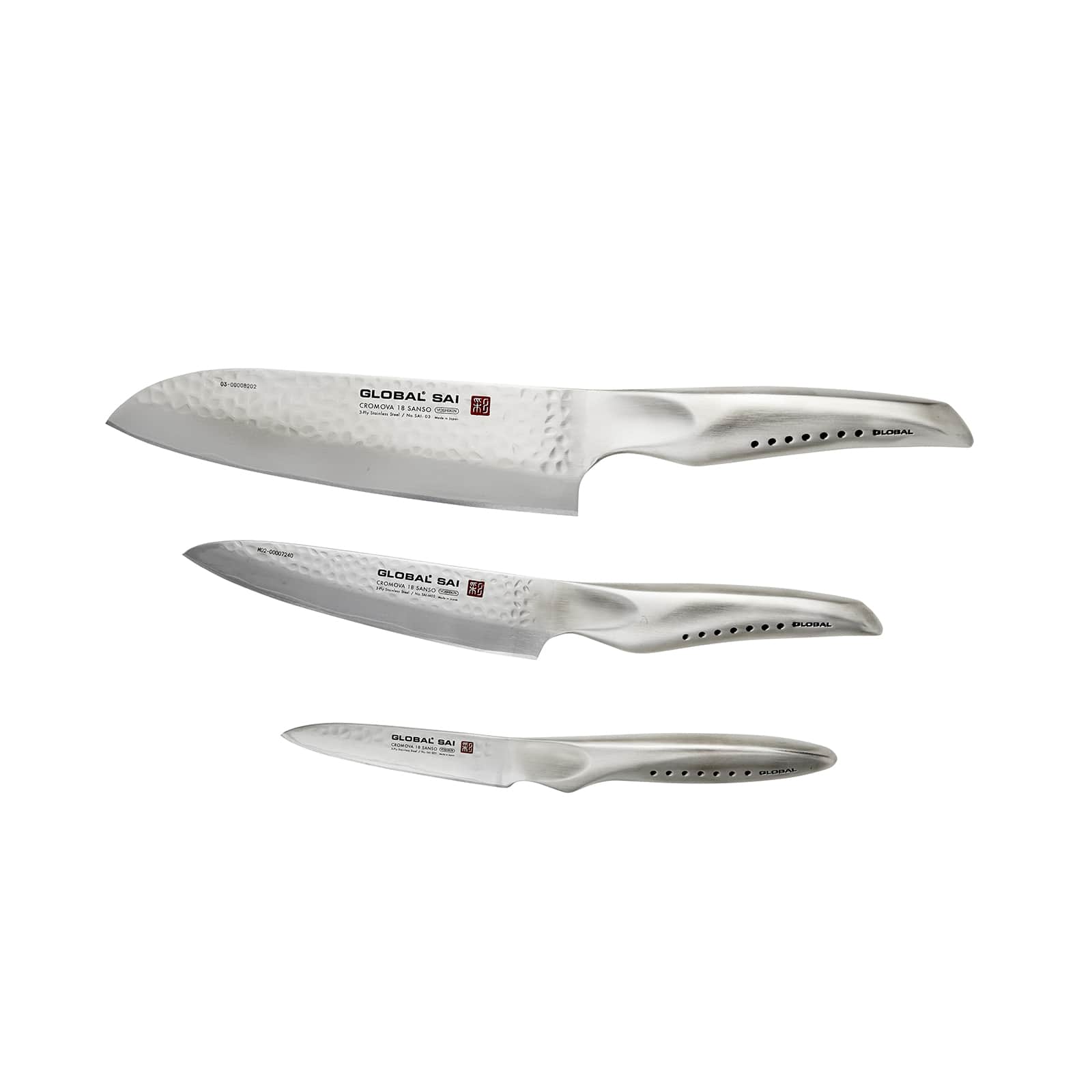Global - SAI 3 Piece Knife Set - Silver price history on PriceWatchPro
