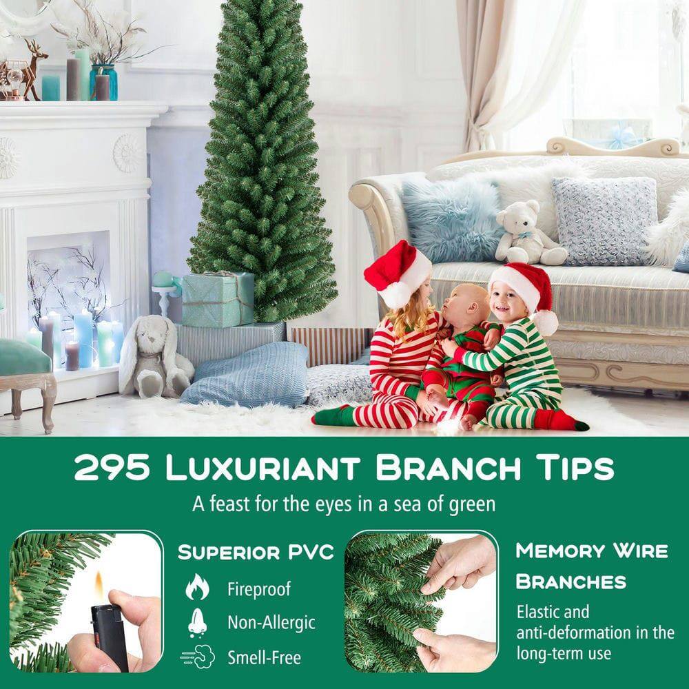 295 Luxuriant Branch Tips  
A feast for the eyes in a sea of green  

Superior PVC  
Fireproof  
Non-Allergic  
Smell-Free  

Memory Wire Branches  
Elastic and anti-deformation in the long-term use