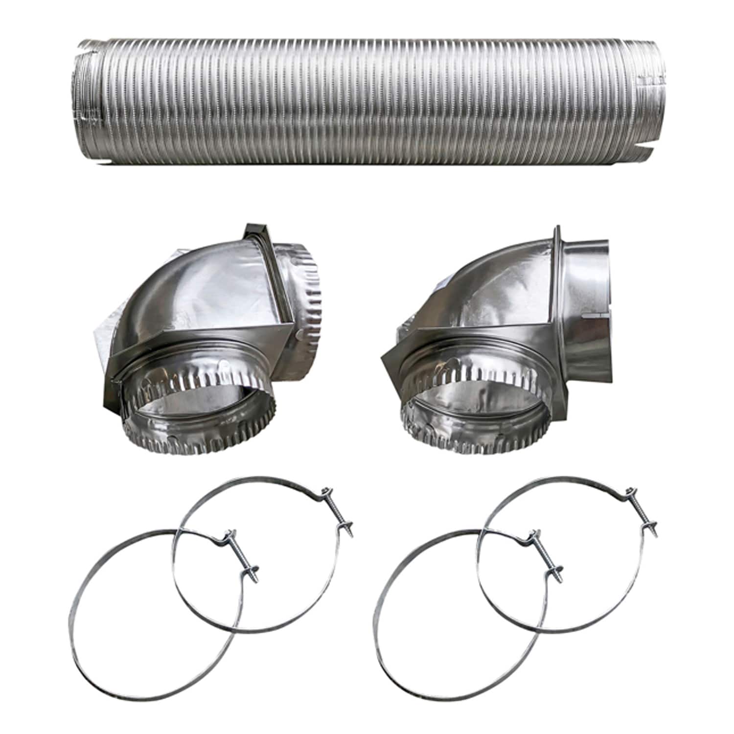 Builder's Best - Semi-Rigid Dryer Vent Kit with Close Elbow