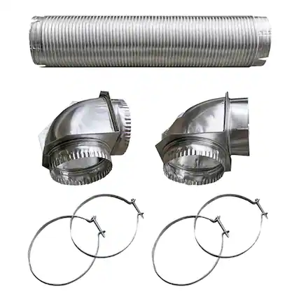 Front. Builder's Best - Semi-Rigid Dryer Vent Kit with Close Elbow.