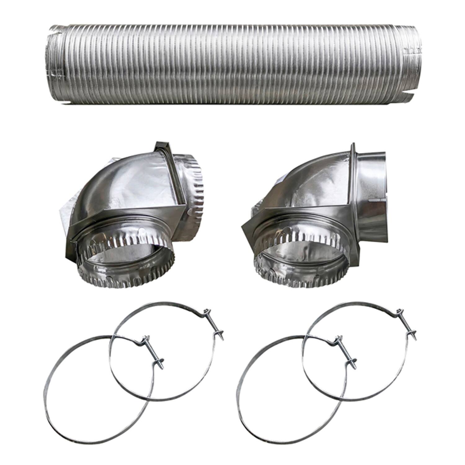 Front. Builder's Best - Semi-Rigid Dryer Vent Kit with Close Elbow.