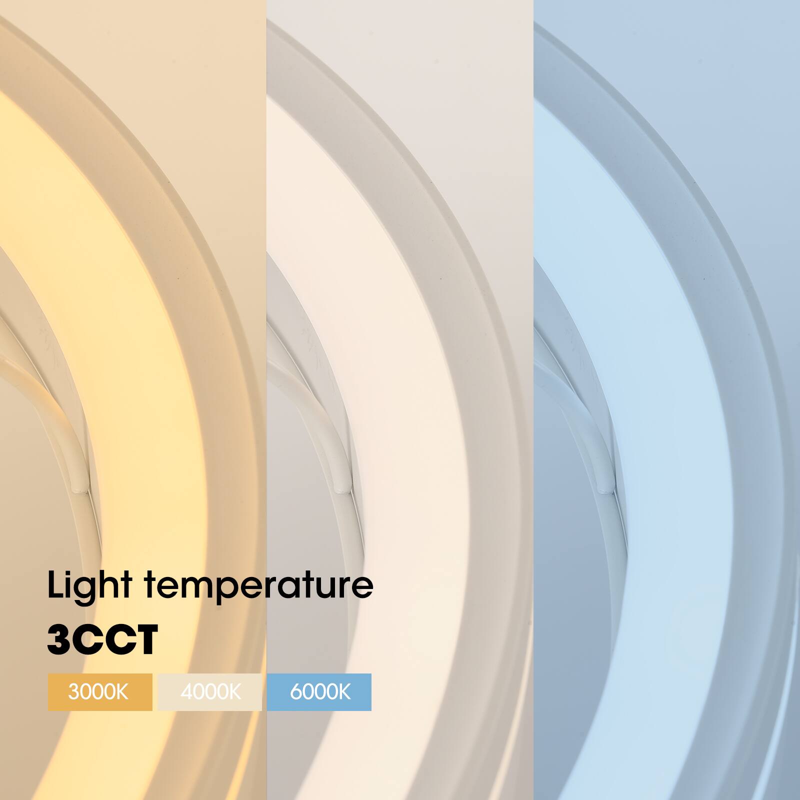 Light temperature 3CCT 3000K 4000K 6000K