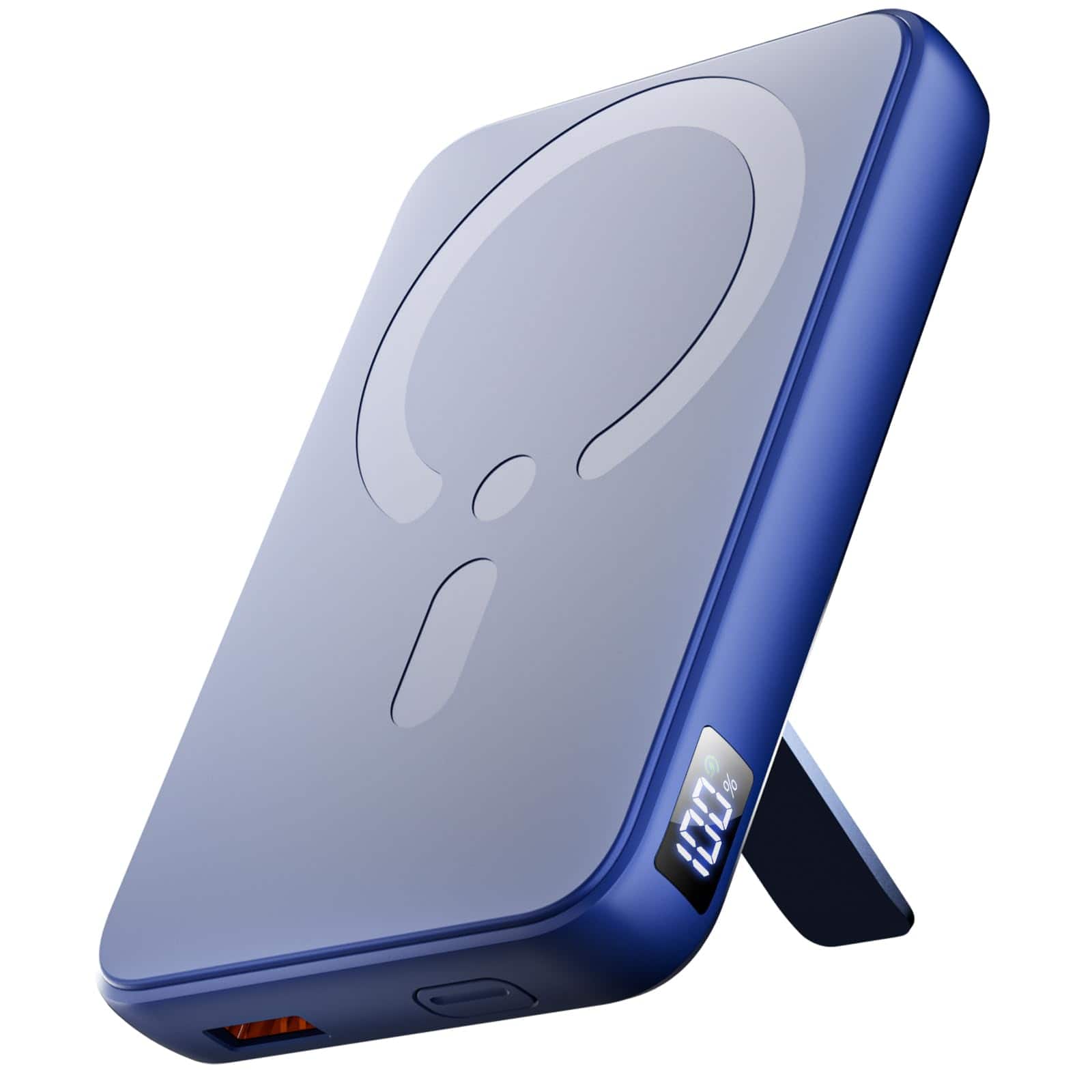 Trigiz - Magnetic Power Bank, 12,000mAh Portable Charger with 20W USB-C Fast Charging for iPhone 13-17 Series - Blue