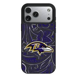 Keyscaper - NFL - Baltimore Ravens Paisley iPhone Magnetic Bump Case - 15 - Black