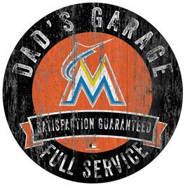Fan Creations - Miami Marlins 12" x 12" Dad's Garage Sign - Multicolor