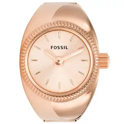Front. Fossil - Fossil Women's Watch Ring Rose gold Dial Watch - ES5247 - Rose gold.