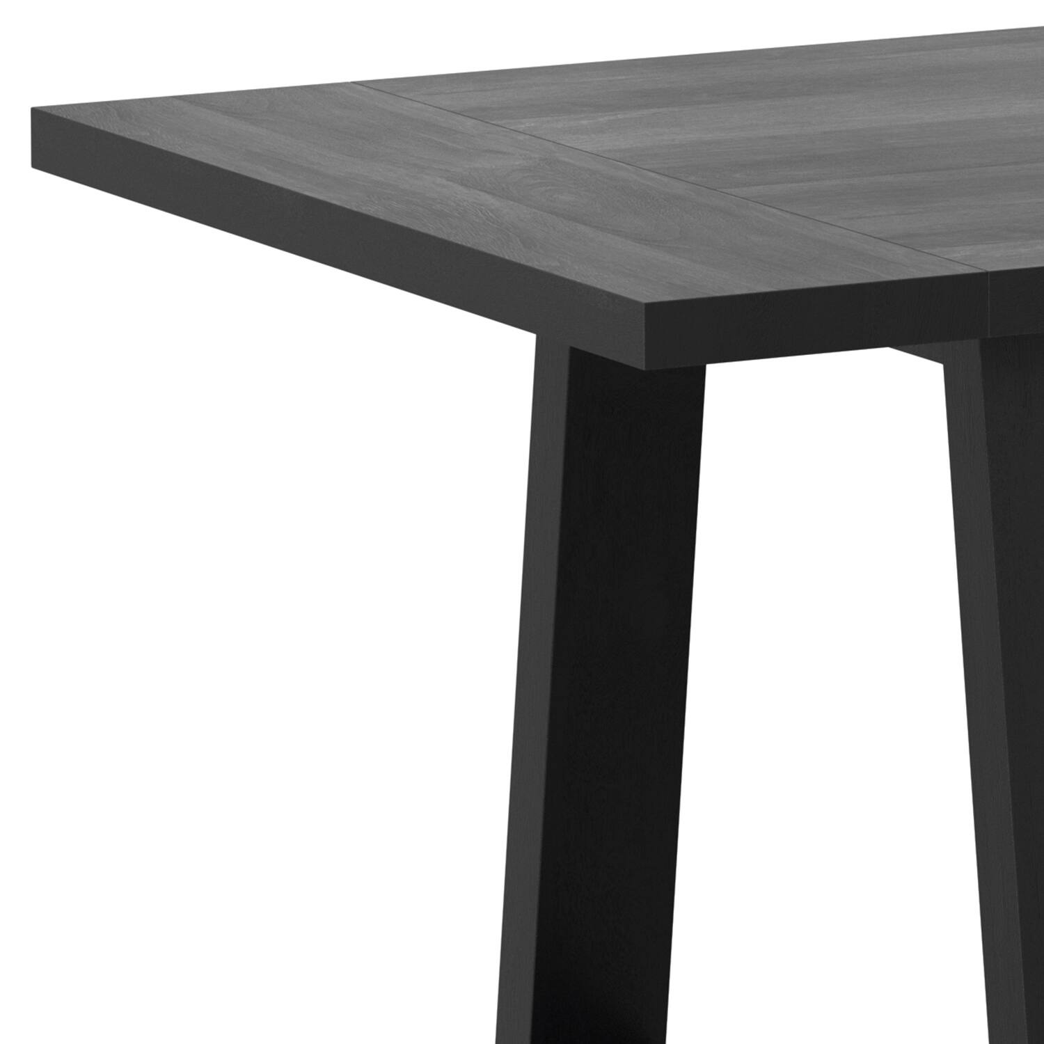 Alt View 8. Simpli Home - Whitley 72 inch Wide Solid Mango Farmhouse Dining Table - Black.