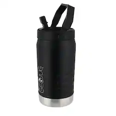 Front. Brentwood - Brentwood GeoJug 64oz Stainless Steel Insulated Sports Water Jug in Black - Black.