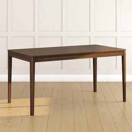 Front. Grain & Grove - Crew Dining Table (60in), Walnut - Walnut.