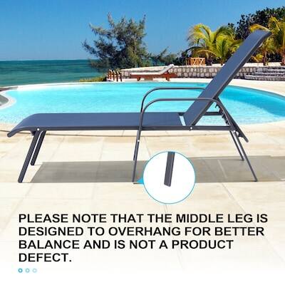 PLEASE NOTE THAT THE MIDDLE LEG IS DESIGNED TO OVERHANG FOR BETTER BALANCE AND IS NOT A PRODUCT DEFECT.