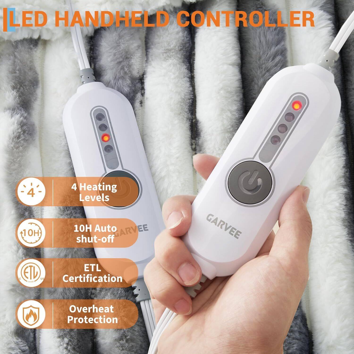 LED Handheld Controller

- 4 Heating Levels
- 10H Auto Shut-off
- ETL Certification
- Overheat Protection