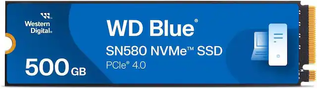 Western Digital
WD Blue
SN580 NVMe™ SSD
500 GB
PCIe® 4.0