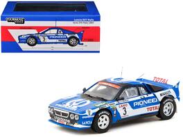 Tarmac Works - Lancia 037 Rally #3 Jean-Claude Andruet - Francoise Sappey 2nd Place Ypres 24 Hours Rally (1983) Hobby64+ Series 1/64 - Multicolor
