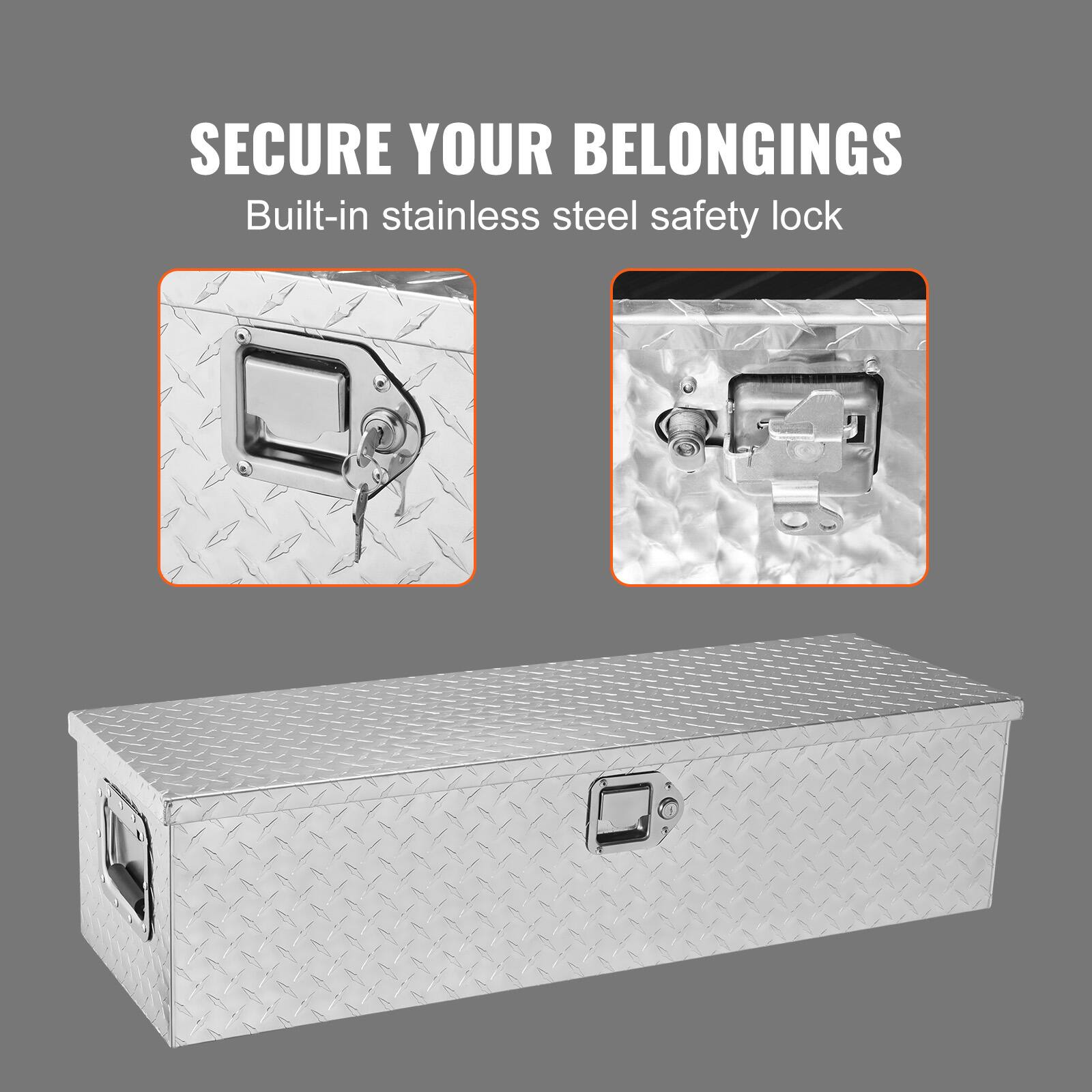 SECURE YOUR BELONGINGS  
Built-in stainless steel safety lock