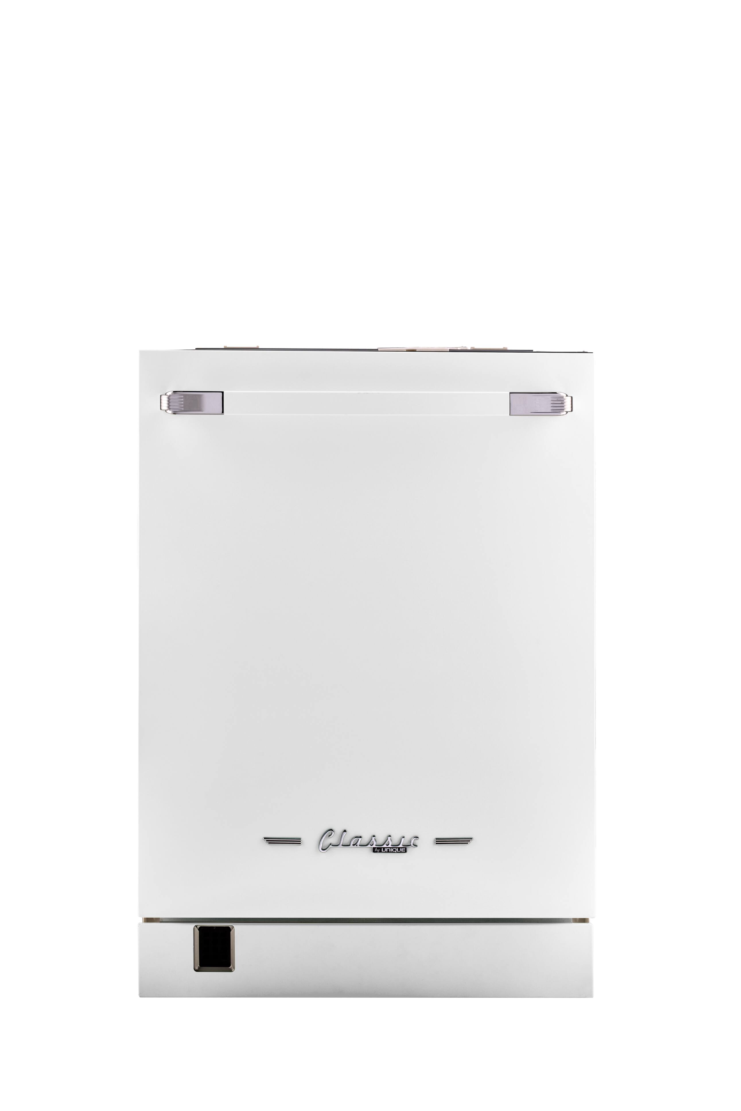Unique Appliances - 24" Classic Retro Panel Ready Top Control Dishwasher, 42 dBa - Marshmallow White