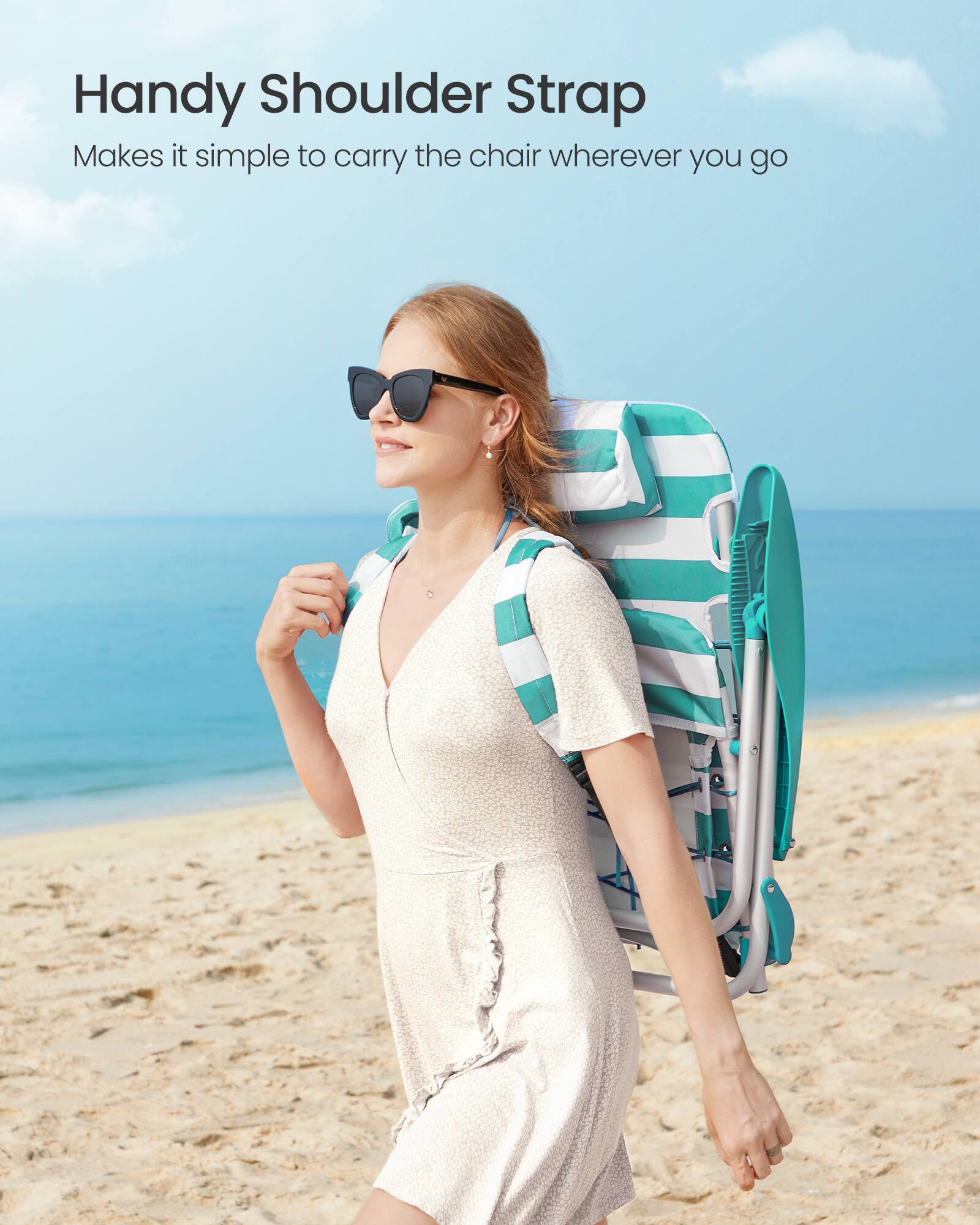 Handy Shoulder Strap  
Makes it simple to carry the chair wherever you go