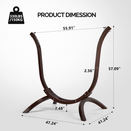 330LBS / 150KG  
PRODUCT DIMENSION  
55.91"  
2.36"  
57.09"  
7.48"  
47.24"  
41.24"