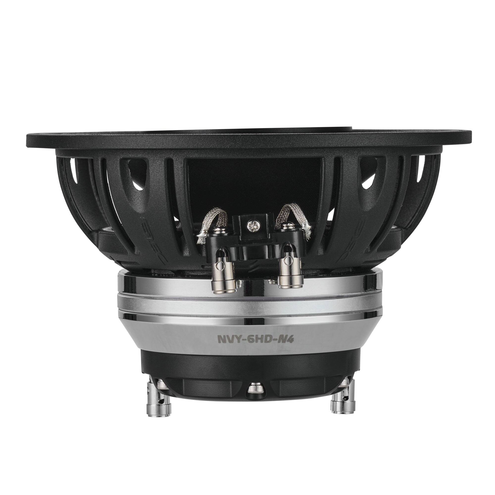 Alt View 3. DS18 Audio - 6.5" Hybrid Coaxial Speaker With Water Resistant Glass Fiber Cone and Compression Driver | 250W RMS 4-Ohm - Black.