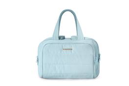 Bagsmart - Large Capacity Toiletry Bag, Multi-Compartment Cosmetic Organizer with Wet Pocket for Travel & Daily Use - Light Blue