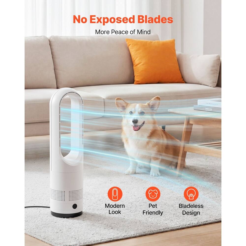 No Exposed Blades  
More Peace of Mind  
Modern Look  
Pet Friendly  
Bladeless Design