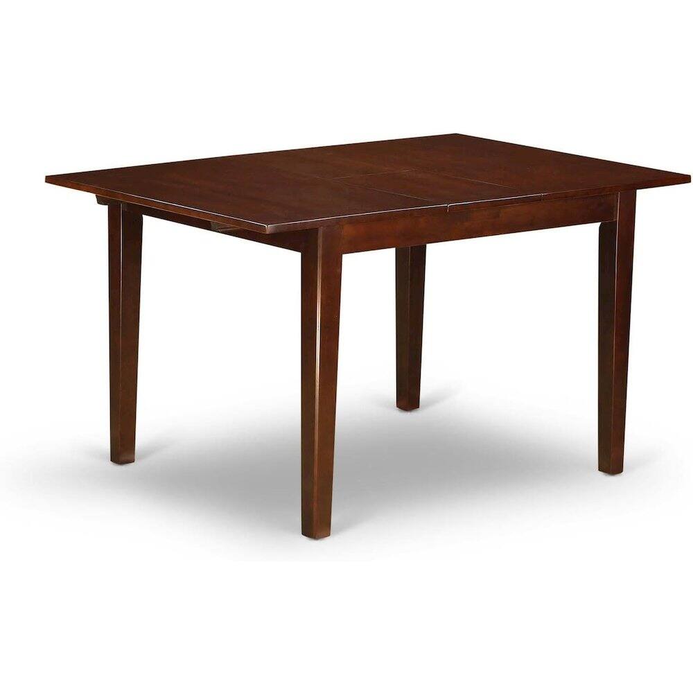 Left. FurniFact - Solid Wood Drop Leaf Dining Table and Chairs for Small Spaces - Brown.