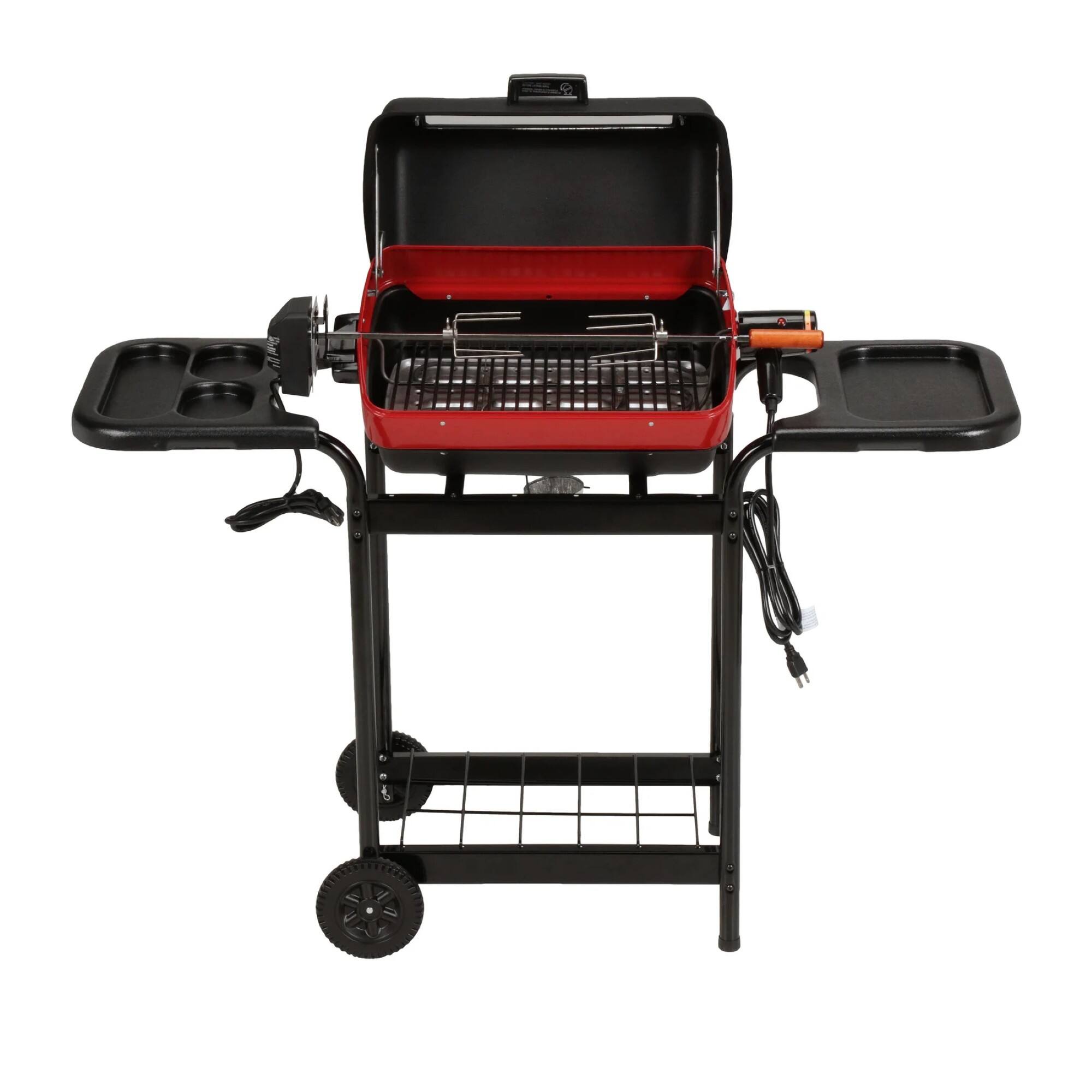 Alt View 1. Americana Grills - Americana 3-Zone Electric Tabletop BBQ Grill w/ Cart & Polymer Side Tables.
