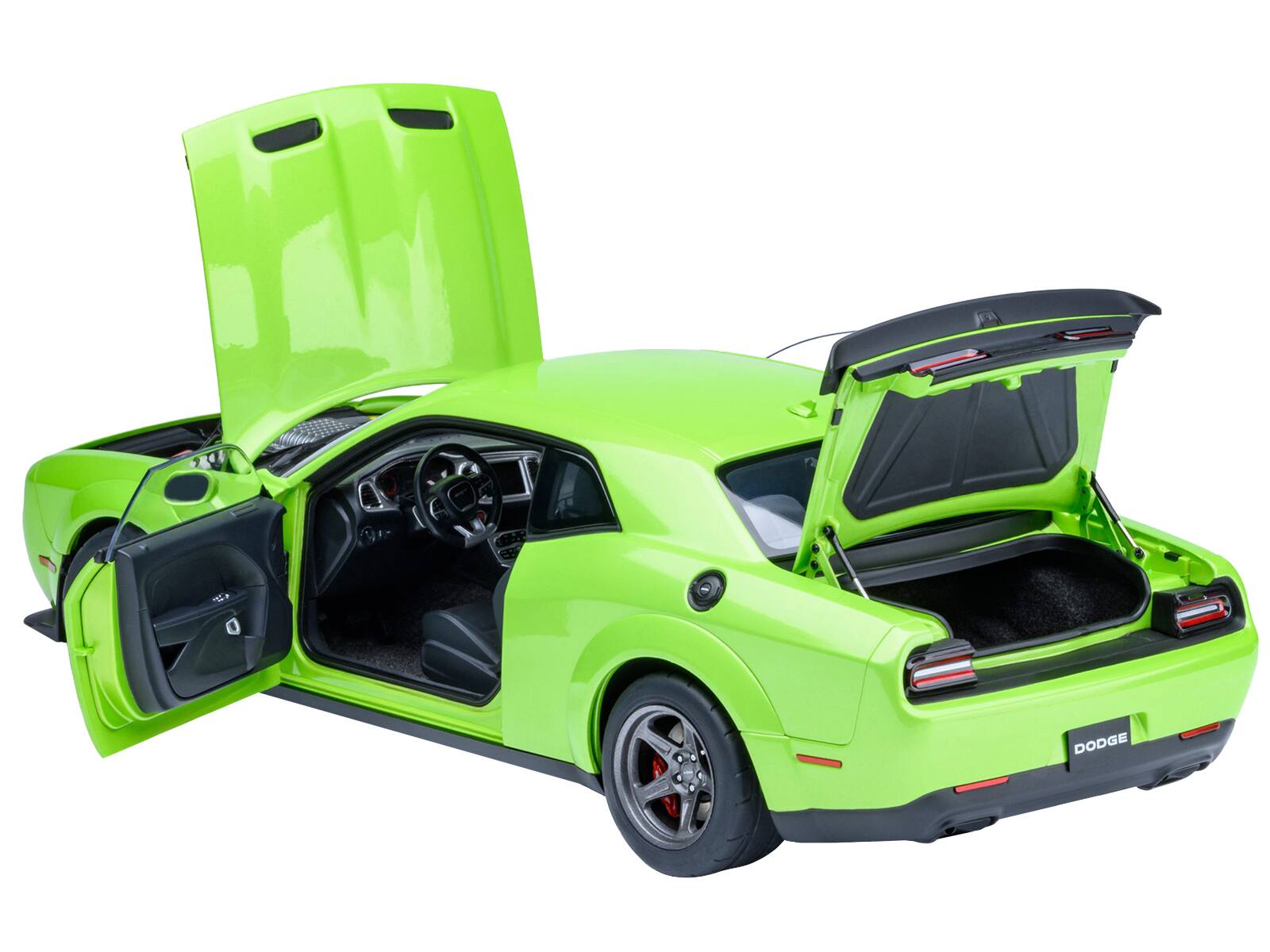 Alt View 1. Autoart - 2023 Dodge Challenger SRT Super Stock Sublime Green 1/18 Model Car by Autoart.