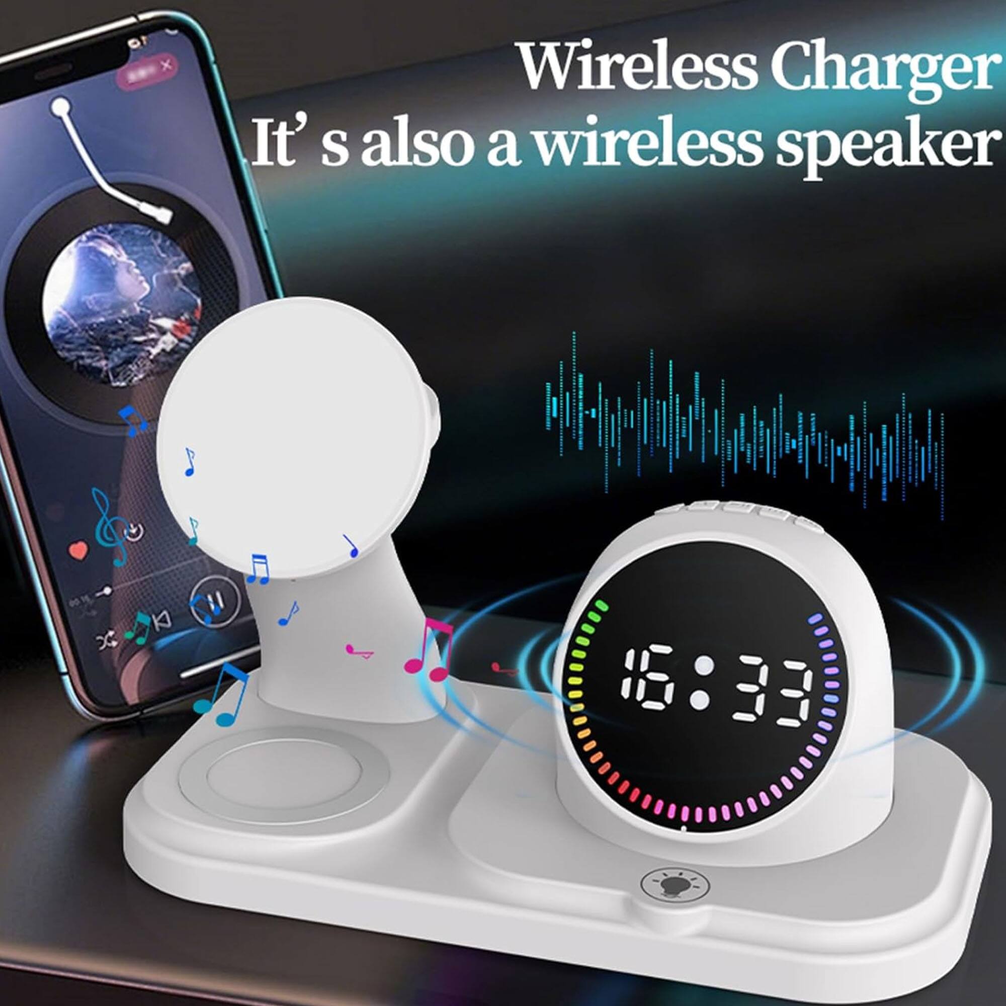 Wireless Charger  
It's also a wireless speaker  

16:33