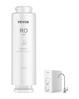 VEVOR - Reverse Osmosis System, 400 GPD 9-stage Reverse Osmosis Water Filter Replacement, RO Filter Cartridge for 24 Months - White