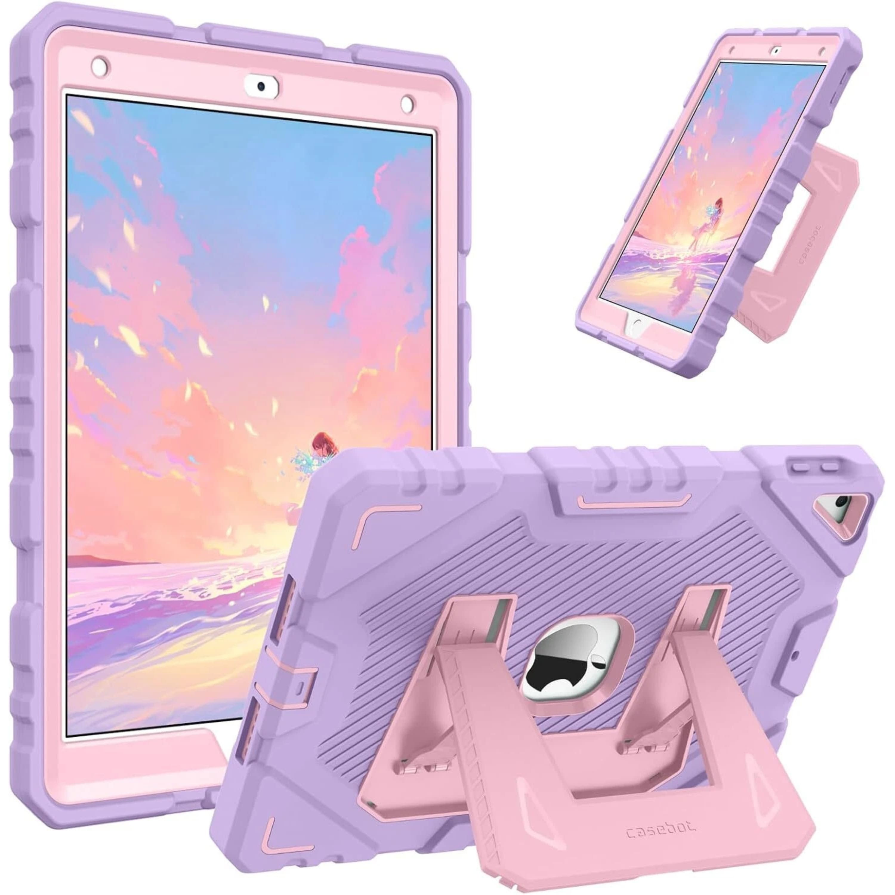 Kitcheniva - Kids Shockproof Case For iPad 9th 8th 7th Gen 10.2 Inch Full Body Protection - Purple