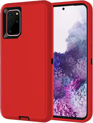 Front. Entronix - Entronix Galaxy S20 Case - Ultimate Triple-Layer Heavy Duty Protection - Red.