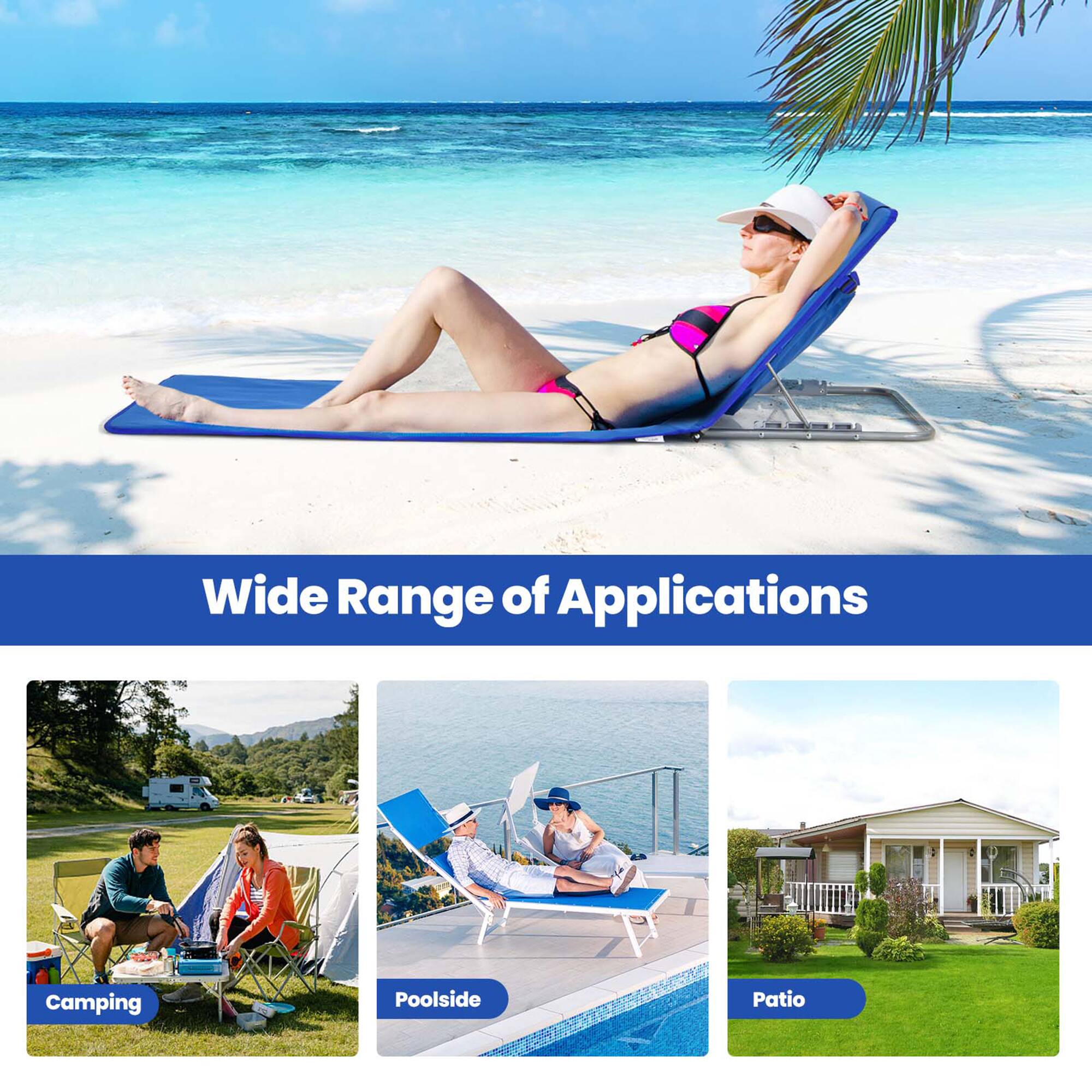 Wide Range of Applications

Camping  
Poolside  
Patio