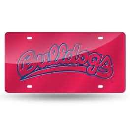 Rico Industries - Fresno State Bulldogs Red Mirrored Laser Cut License Plate Laser Tag - Multi