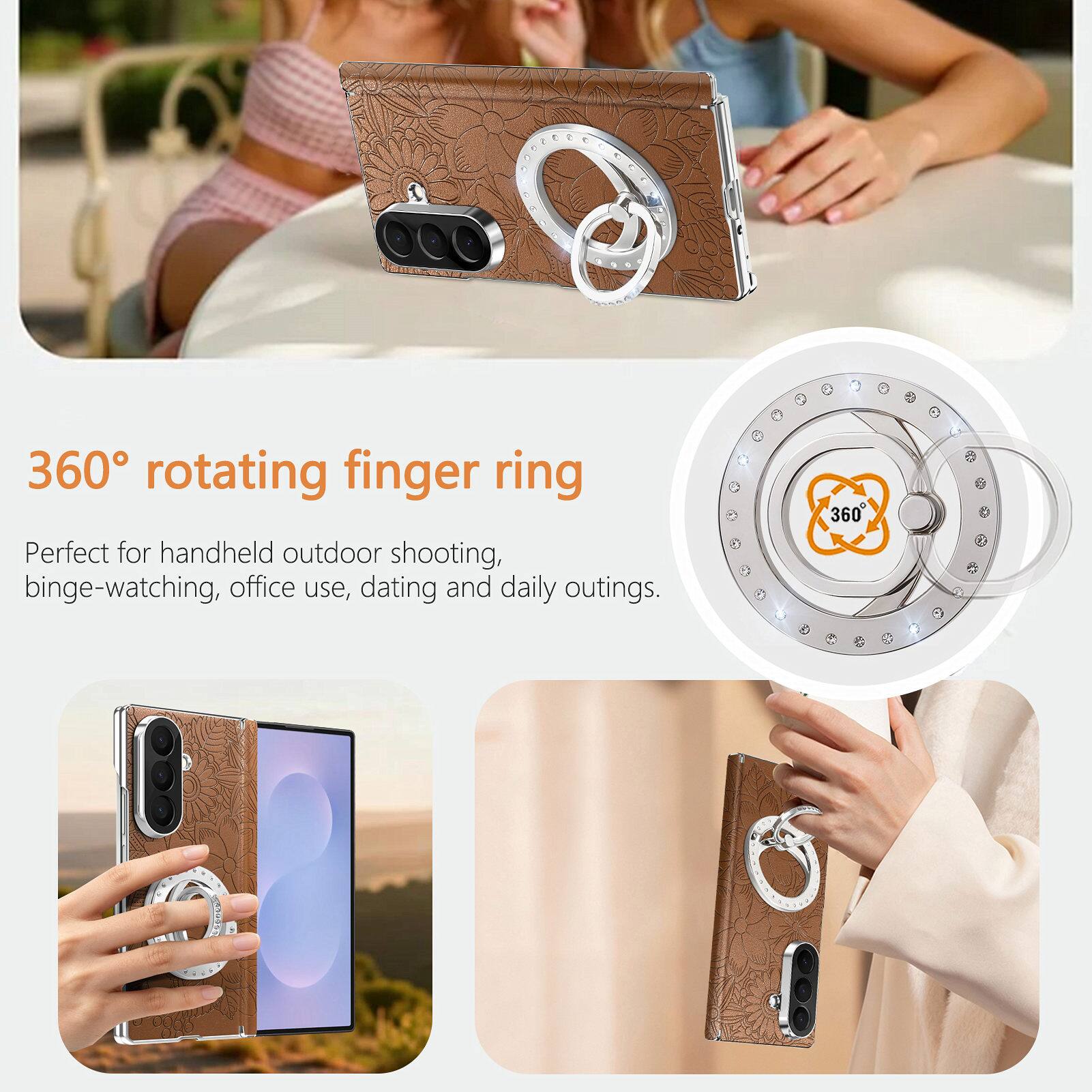 360° rotating finger ring  
Perfect for handheld outdoor shooting, binge-watching, office use, dating and daily outings.