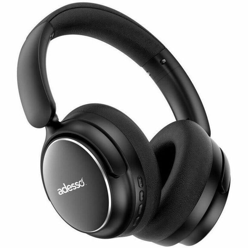Alt View 2. Adesso - Adesso Xtream P800 Headset - Wired/Wireless - Bluetooth - 30 ft - Over-the-head - Noise Canceling - Black - Black.