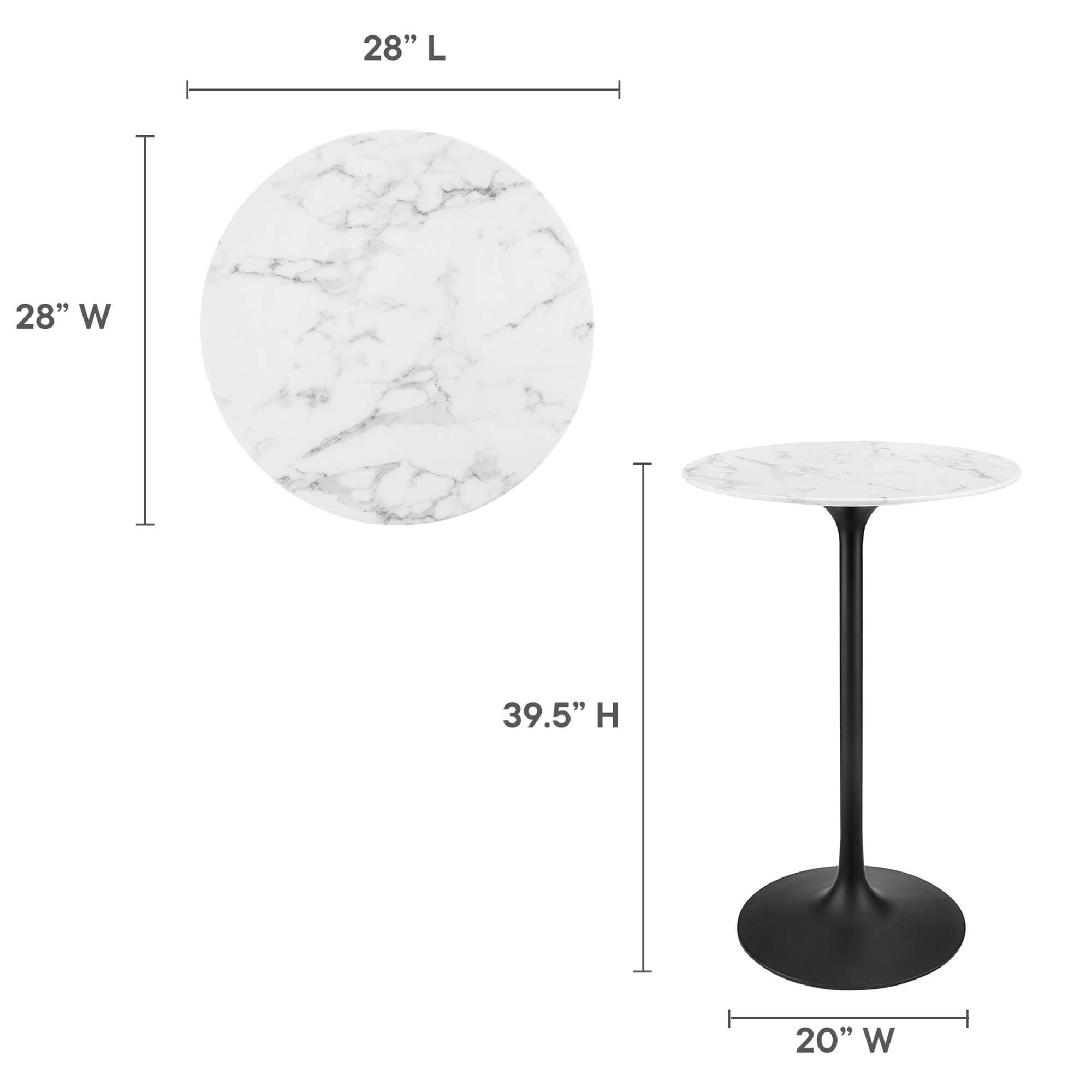 28" L  
28" W  
39.5" H  
20" W