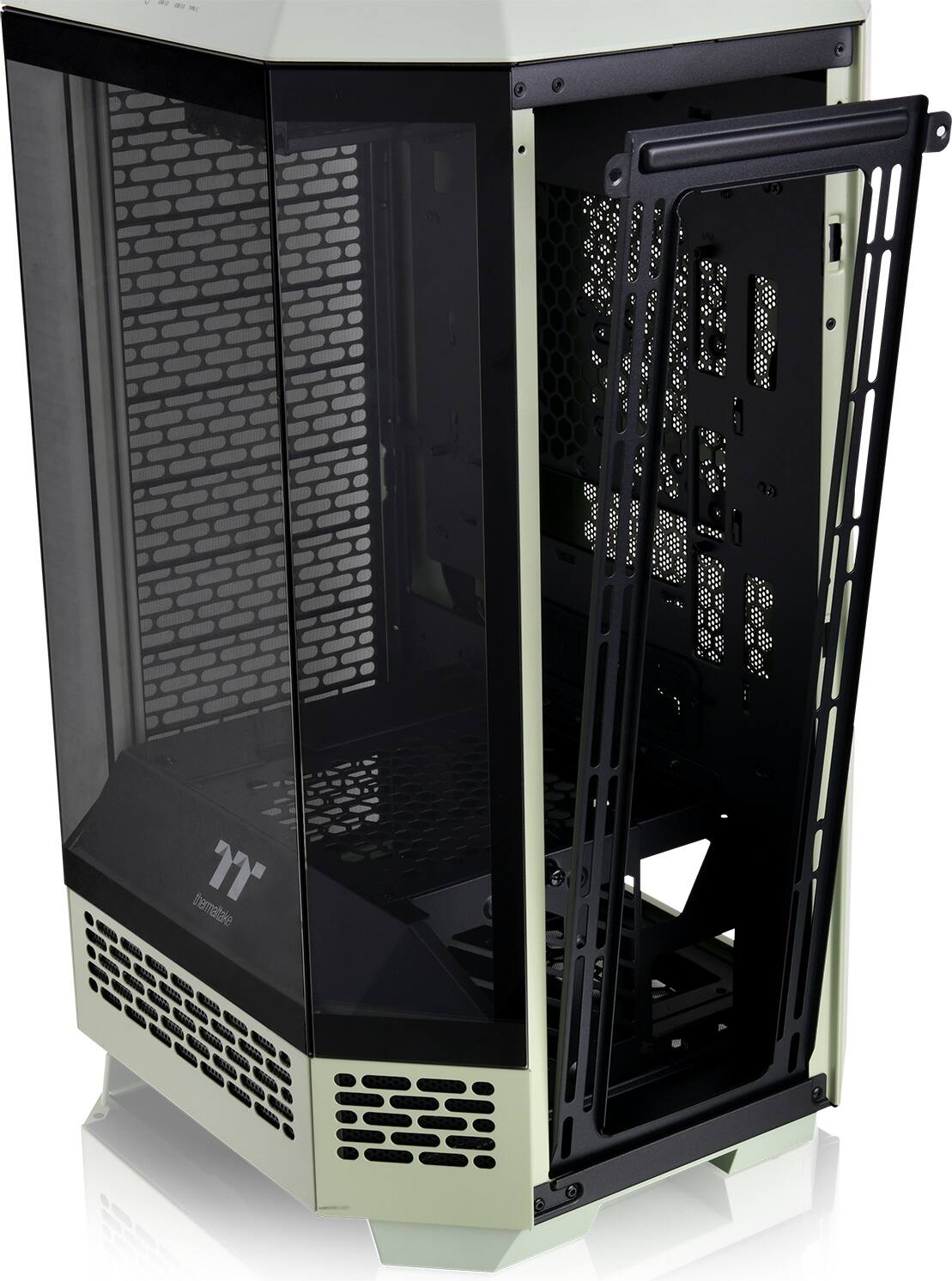 Alt View 27. Thermaltake - The Tower 300 Micro ATX PC Case - Matcha Green.
