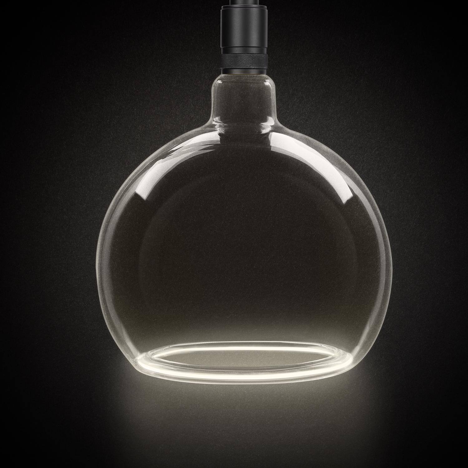 Angle. FEIT ELECTRIC - Feit G63 E26 (Medium) Filament LED Bulb Soft White 60 Watt Equivalence 1 pk.