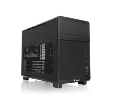 Thermaltake - TR200; Micro Chassis; mATX/mITX; 360mm Rad; 365mm GPU; Black - Black