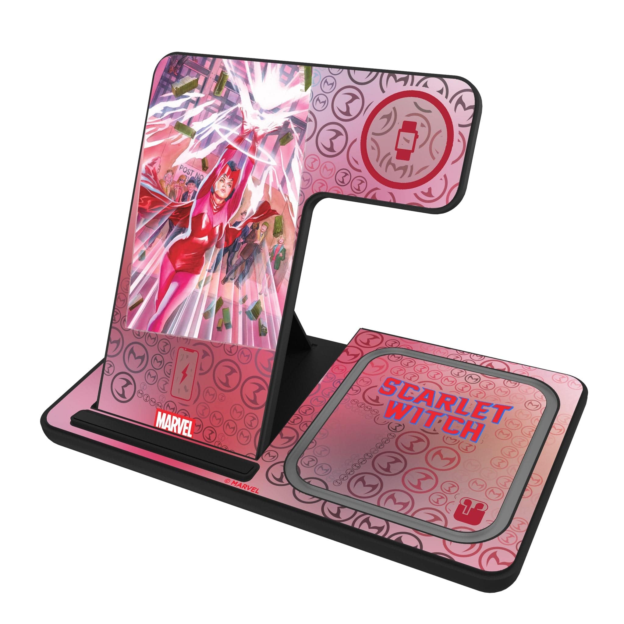 Keyscaper - Marvel Cover Art 3 in 1 Charging Station - Scarlet Witch